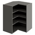 Croft Grey 900mm x 731mm x 731mm Ready Assembled Corner Wall Cabinet