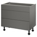 Croft Grey 720mm x 1000mm x 575mm Ready Assembled Drawer / Corner Base Cabinet
