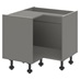 Croft Grey 720mm x 931mm x 575mm Ready Assembled Corner Base Cabinet
