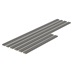 Crofy Grey 2.61m x 80mm Pack of 6 Corner Walk In Larder Rail Pack