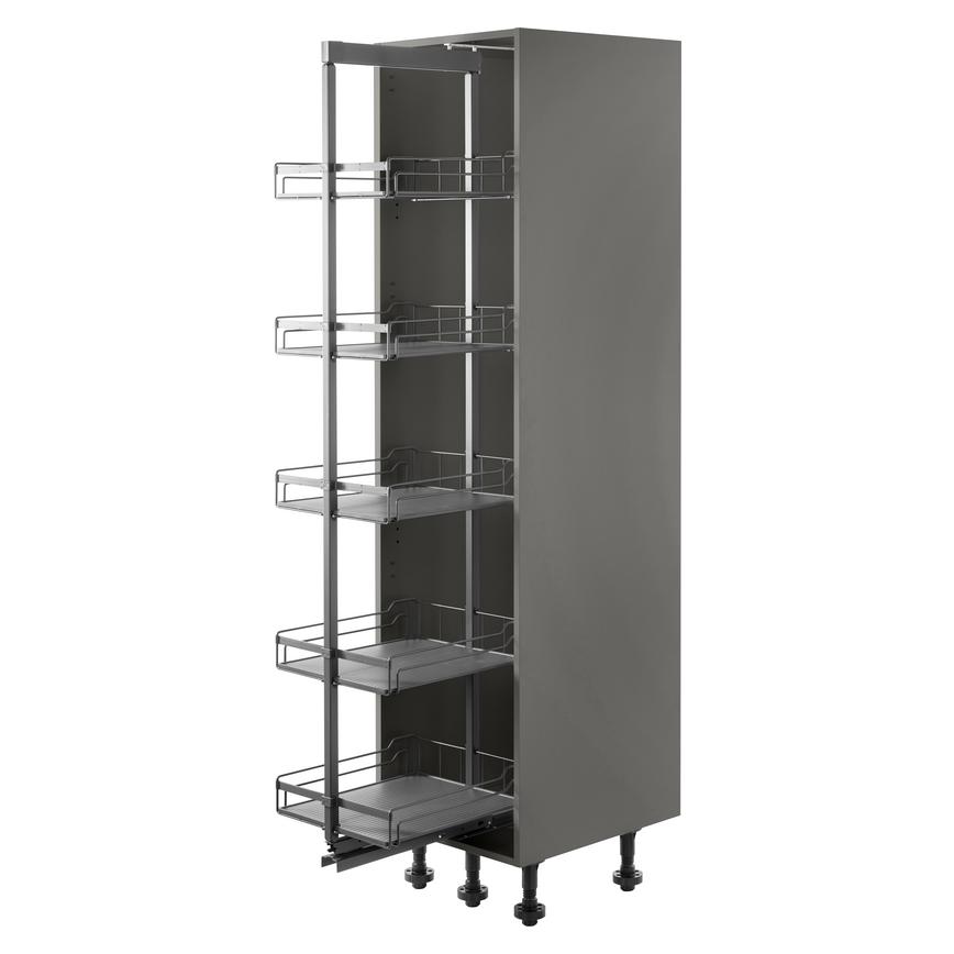 Croft Grey 500mm Ready Assembled Pre-Fitted Frame Only Pull Out Larder Cabinet
