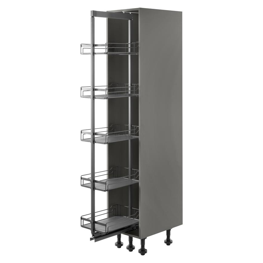 Croft Grey 400mm Ready Assembled Pre-Fitted Frame Only Pull Out Larder Cabinet