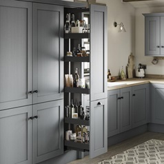 400mm - Upgrade Pull-Out Larder Frame Only - Croft Grey
