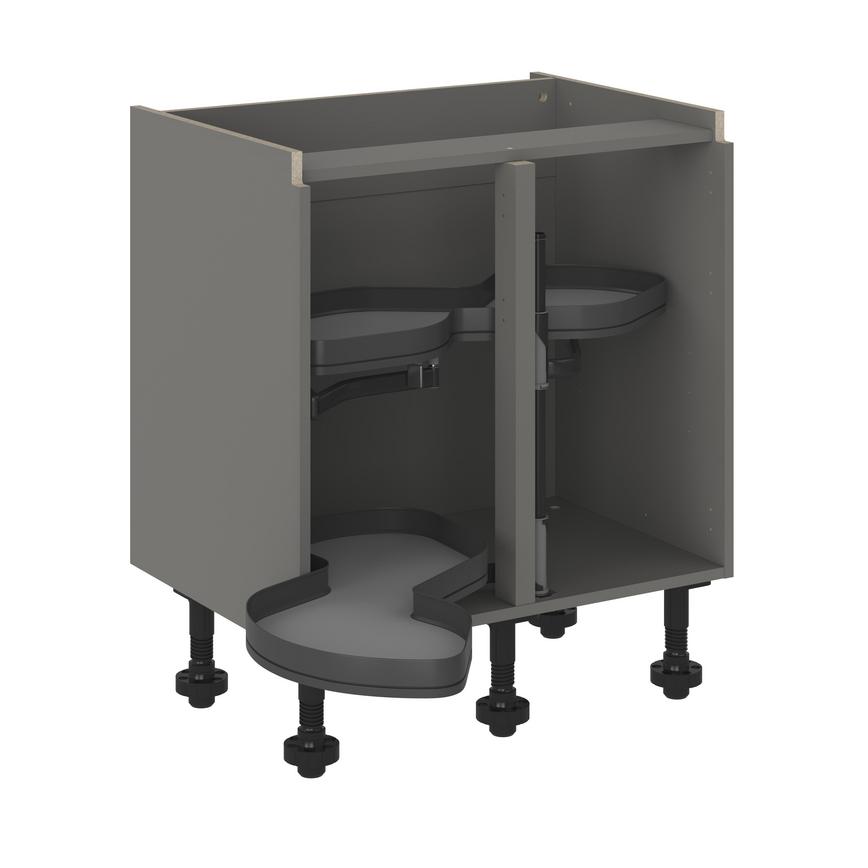 Croft Grey 800 PF LH Full Ext Cnr Base Cab