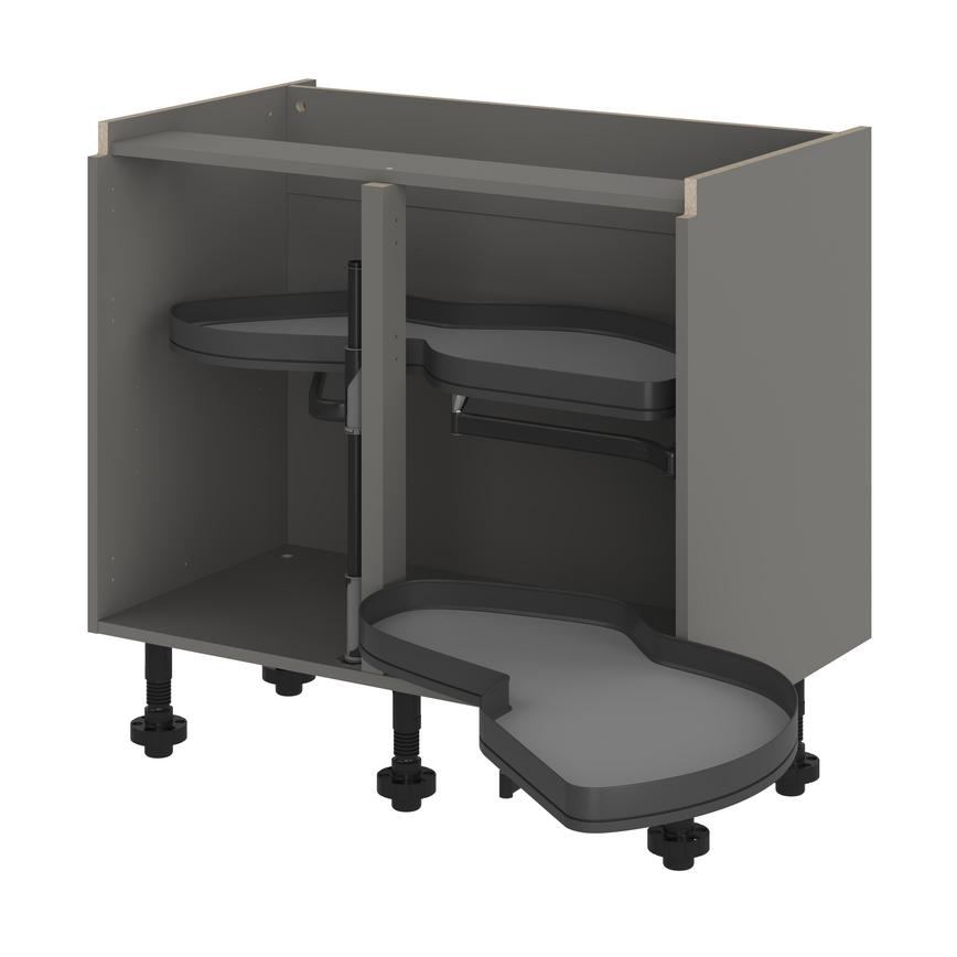 Croft Grey 1000 PF RH Full Ext Cnr Base Cab