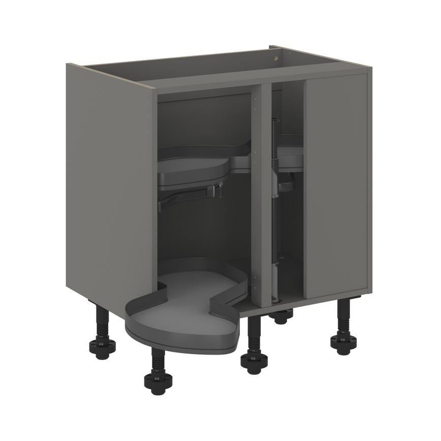 Croft Grey 800 PF LH Full Ext Cnr Base Cab