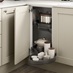 White Ready Assembled Pre-Fitted Full Extension Pull Forward Corner Cabinet