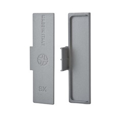 Brushed Aluminium Handleless Dwr Profile End Caps (Pair)