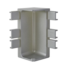 Brushed Aluminium Handleless Square Worktop Internal Cnr Profile