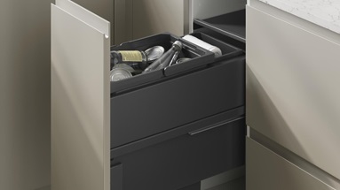 300mm integrated recycling bin