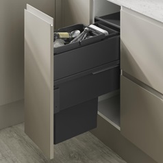 300mm integrated recycling bin