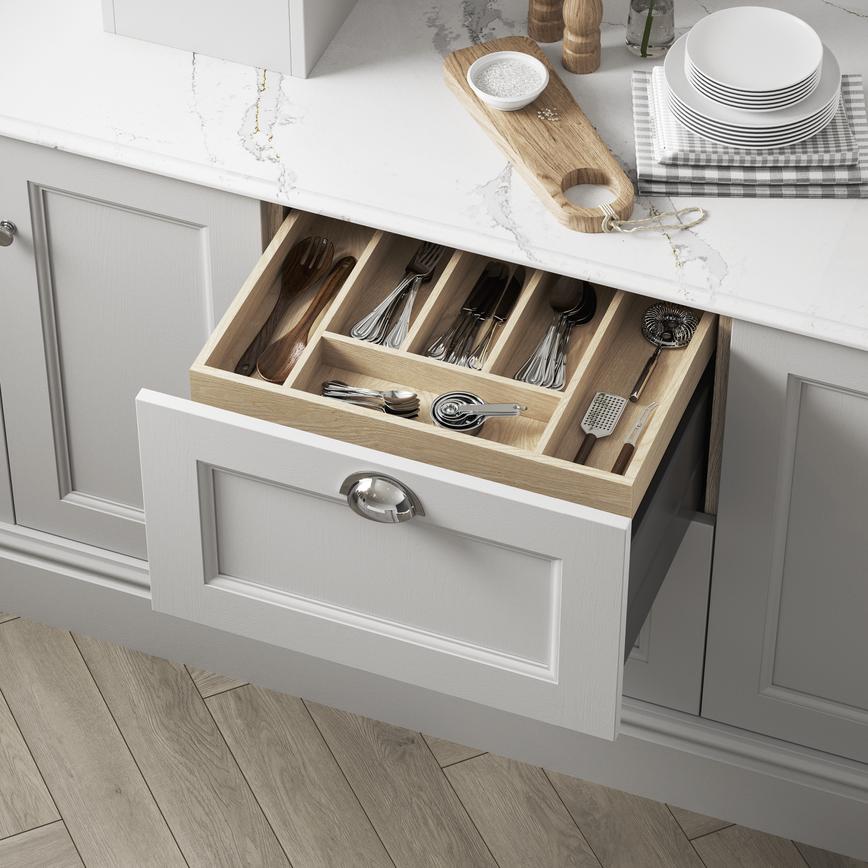 Timber internal cutlery drawer