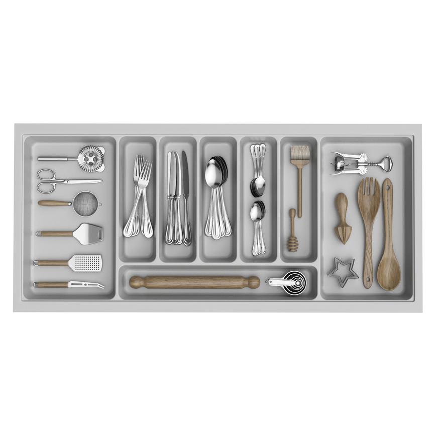 1000mm silver cutlery tray - standard