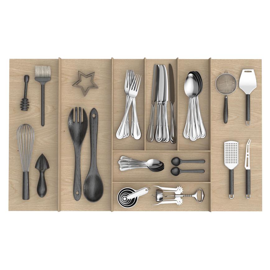 800mm Oak Cutlery Tray