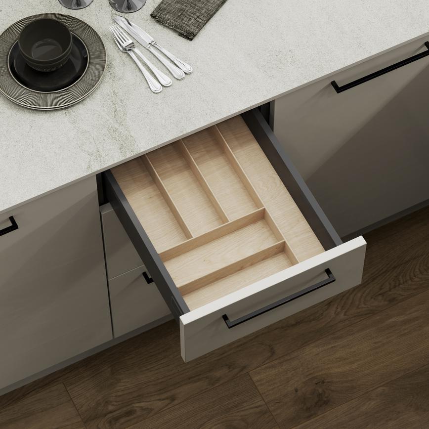 400mm Contemporary Oak Cutlery Tray