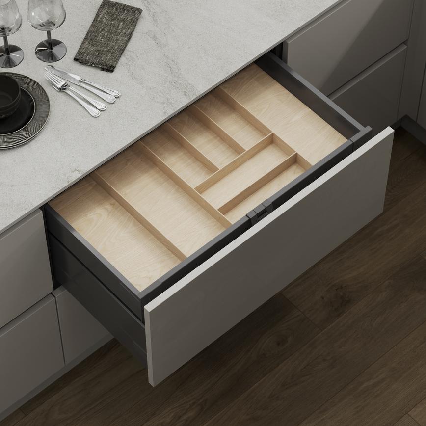 800mm Contemporary Oak Cutlery Tray