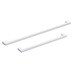 White thin square D bar handle group