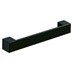 Square Matt Black D Cupboard Handle 192mm