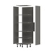 Croft Grey 750 Tall Larder Twr Cabinet Pack 1