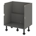 Croft Grey 750mm x 800mm x 575mm Ready Assembled Handleless Double Cut Out Sink Base Cabinet