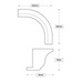 Elmbridge Decorative Curved Cabinet Corner Return (XX5A) Line Drawing
