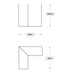 Corner Wall Fillet 896mm (XX1B) Line Drawing