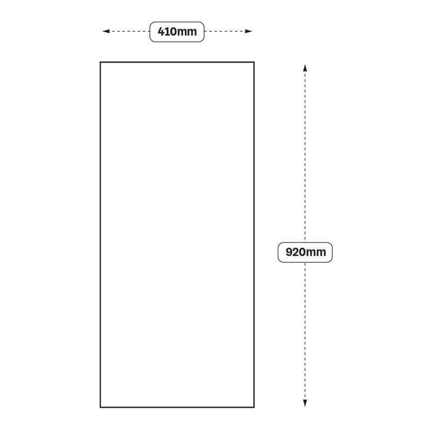 Decor End Panel 920mm x 410mm (XX3B) Line Drawing