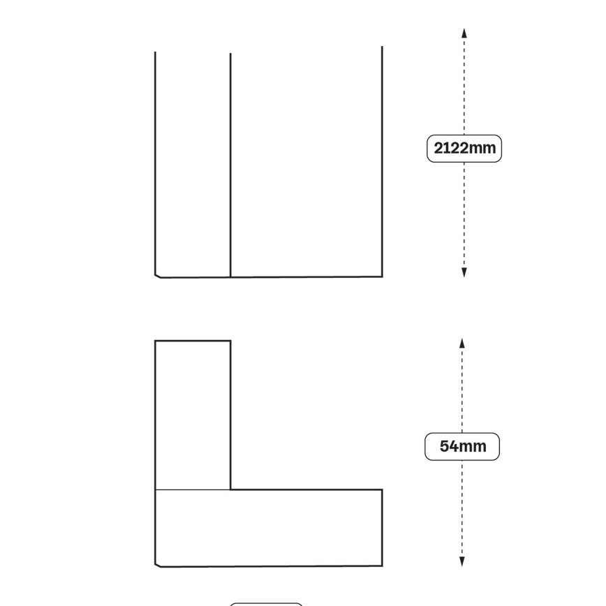 Larder Corner Fillet LINEAR (XX1E) LD (Hockley Textures Clerkenwell SM - selected colours)