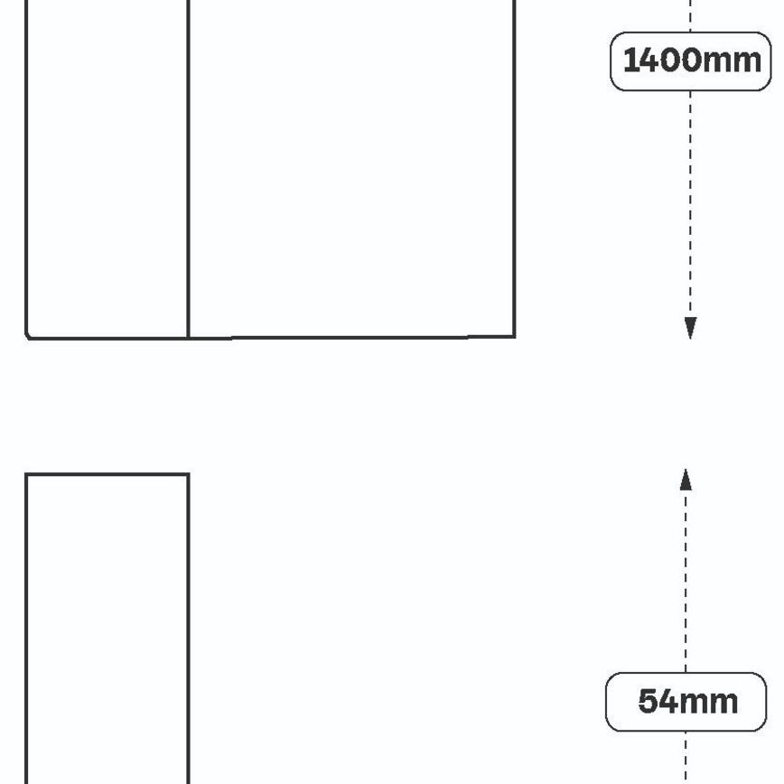 Larder Corner Fillet LINEAR (XX1E) Line Drawing (Clerkenwell SM and selected colours)