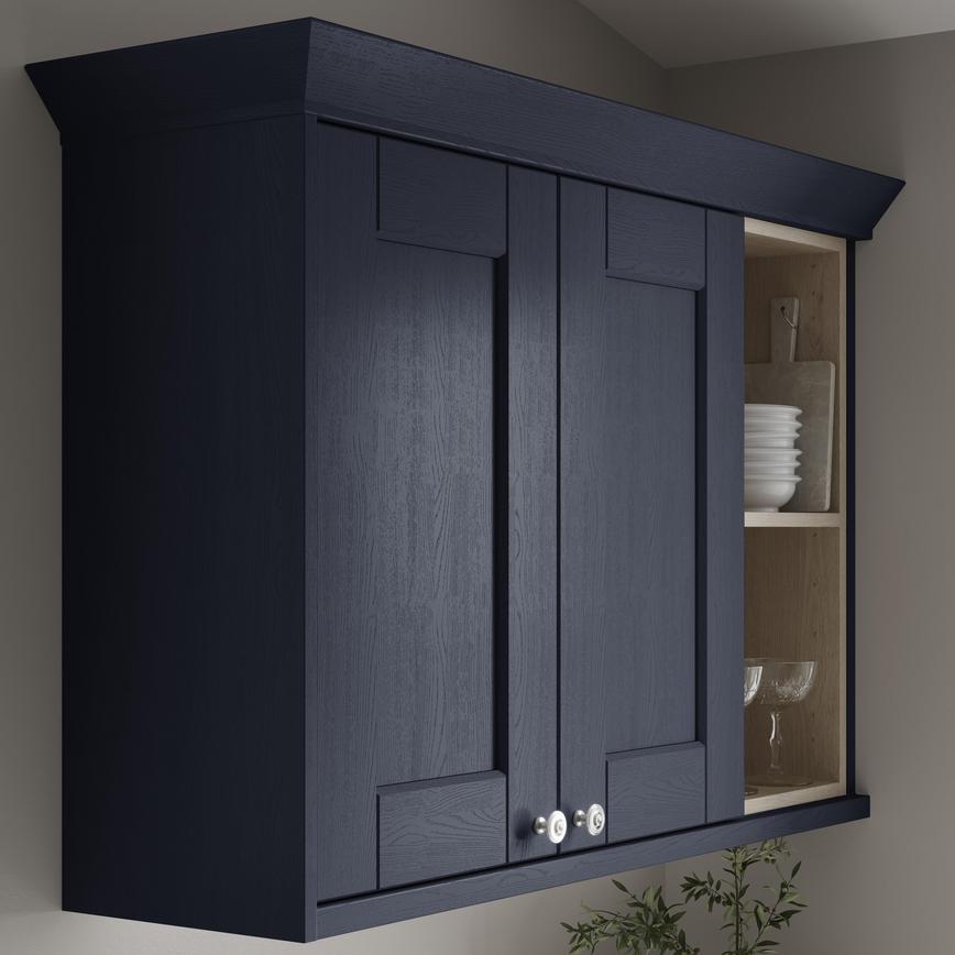 Fairford Navy Cornice Classic Profile fitted with wall cabinet