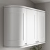 White Paintable Curved Cabinet Cornice/Pelmet Return Square Profile fitted with wall cabinet
