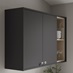 Hockley Super Matt Charcoal Square Profile Cornice/Pelmet - 18mm fitted with wall cabinet