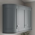 Chilcomb Dusk Blue Curved Cabinet Cornice/Pelmet Return Square Profile fitted with wall cabinet