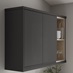 Gloss Charcoal Square Profile Cornice/Pelmet with wall cabinet