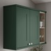 Fir Green Square Profile Cornice/Pelmet with wall cabinet