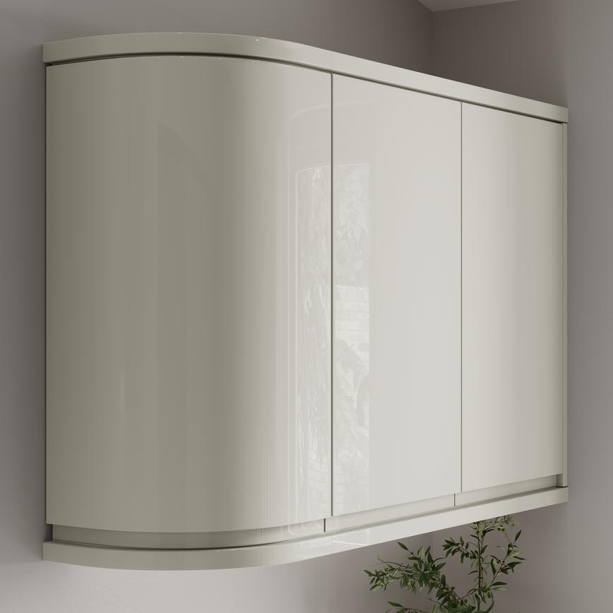 Gloss Sandstone Sqare Curved Cornice or Pelmet