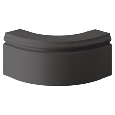 Chilcomb Grain Charcoal 332mm x 180mm x 332mm Decorative Curved Plinth