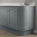 Chelford Dusk Blue Curved Base End MDF Plinth