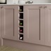 Grained Antique Rose 150mm Wine Rack shown with base cabinet