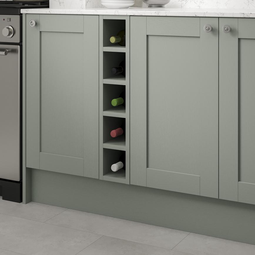 Halesworth Grain Reed Green 720mm x 150mm Wine Rack