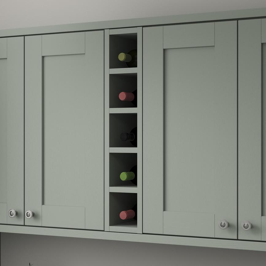 Halesworth Grain Reed Green 720mm x 150mm Wine Rack