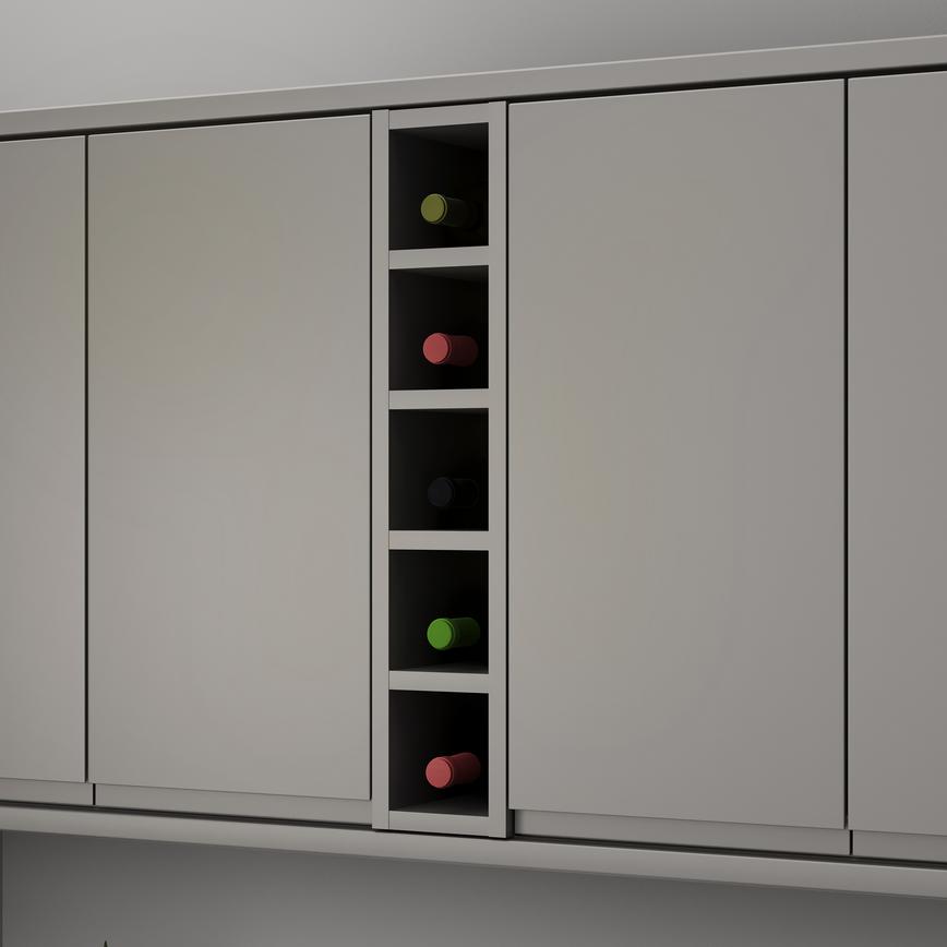 Matt Metallic Titanium 150 Wine Rack