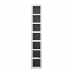 Grained Dove Grey 150mm Tall Wine Rack