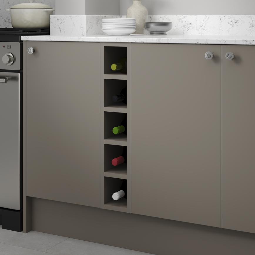 Hockley Super Matt Sand Grey 720mm x 150mm Wine Rack