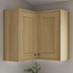 Grained Oak Wall Corner Fillet Shown with Corner Wall Cabinets