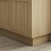 Grained Oak 18mm Continuous Plinth shown with cabinet
