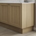 Grained Oak Tongue and Grove Base Decor End Shown with Cabinet
