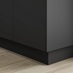 Super Matt Black Base Decor End shown with cabinet