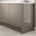 Hockley Mirror Gloss Sand Grey 940mm x 595mm x 16mm End Panel