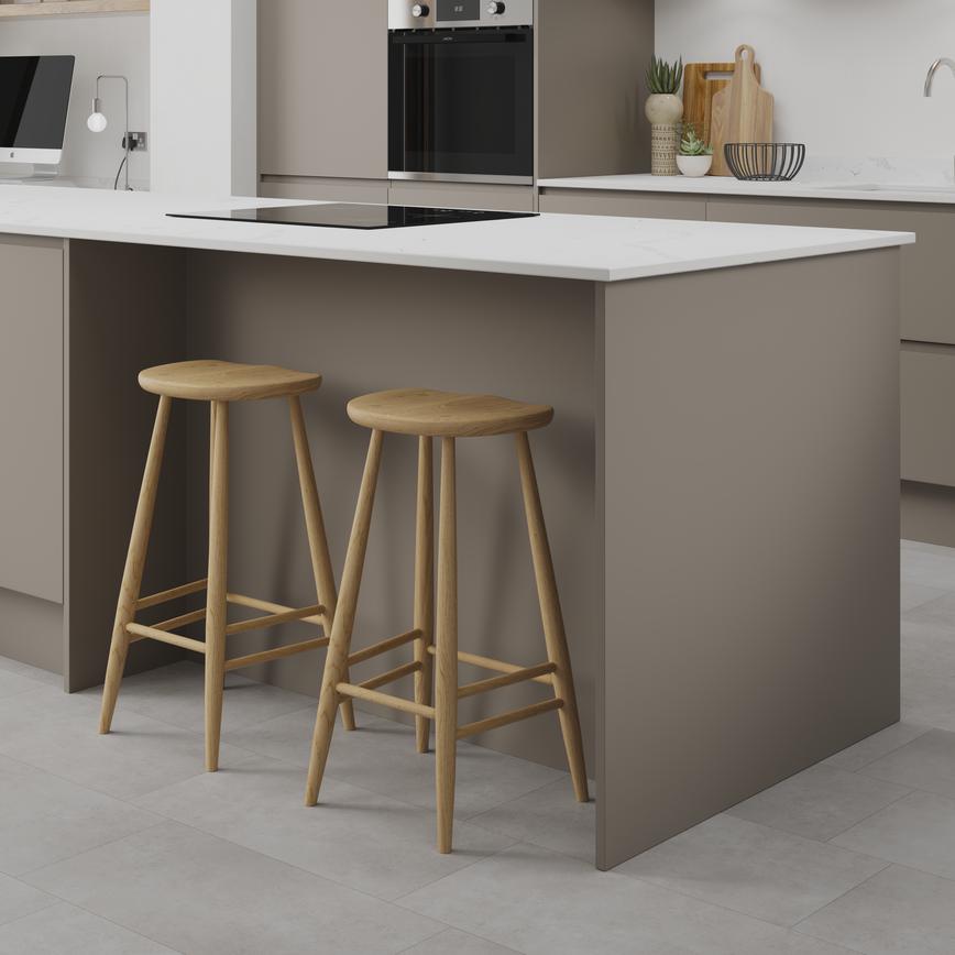 Clerkenwell Super Matt Sand Grey 910mm x 2400mm x 16mm Breakfast Bar Panel